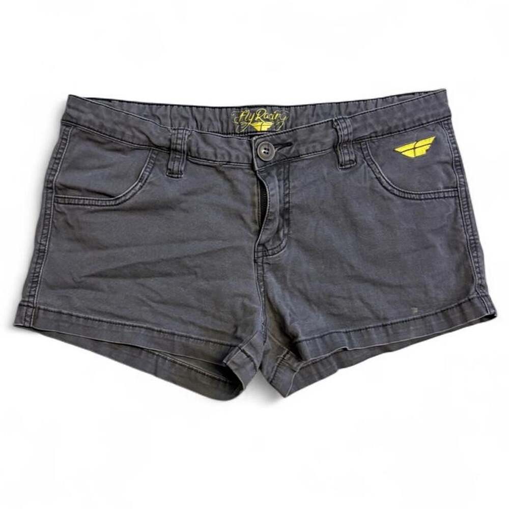 Fly Racing Charcoal Gray Casual Denim Shorts Women's Size 7/8